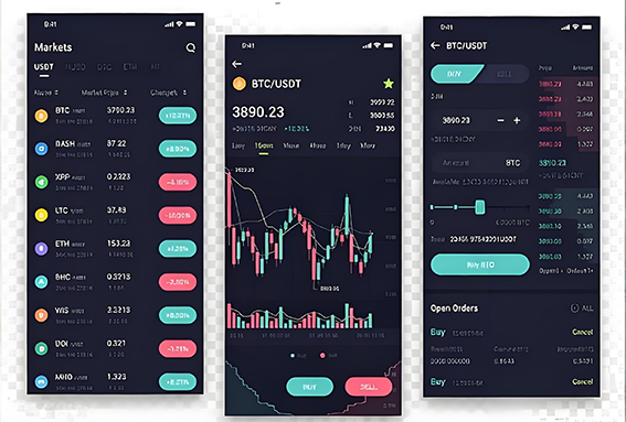 (欧易安站)交易所交易界面